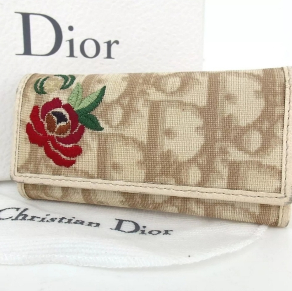 Christian Dior Trotter Embroidery Key Holder PVC/Leather - Picture 11 of 12